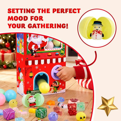 JOLLIA Adventskalender 2026 Kerst Gachapon Squishy Speelgoed 24 Stuks,&Halloween Adventskalender