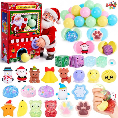 JOLLIA Adventskalender 2026 Kerst Gachapon Squishy Speelgoed 24 Stuks & Halloween Adventskalender
