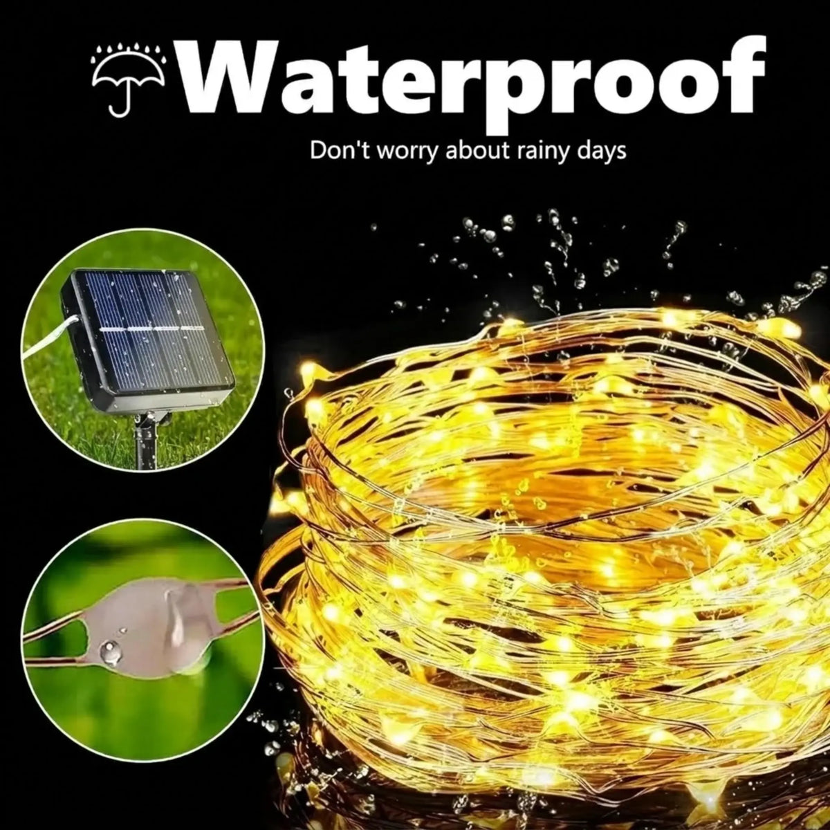Solar Outdoor String Lights – 80FT 240 LED Fairy Lights Waterproof Decor for Yard, Trees & Holidays